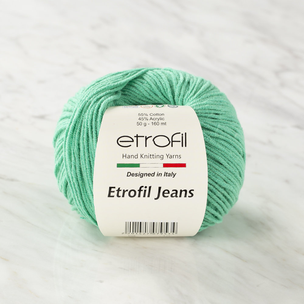 Etrofil Jeans Yeşil El Örgü İpi - 55